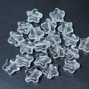 20pcs of Clear Star Glass Beads Transparent Star Bead 8mm(No.1-2805)