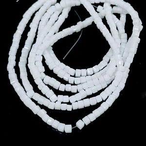 1 Strand (195pcs) of Opaque White Cube Glass Beads 2mm  (No.SQ171-1677)