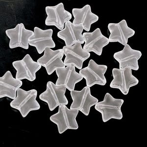 20pcs of Frosted Star Glass Beads Transparent Star Bead 10mm(No.25-1057)
