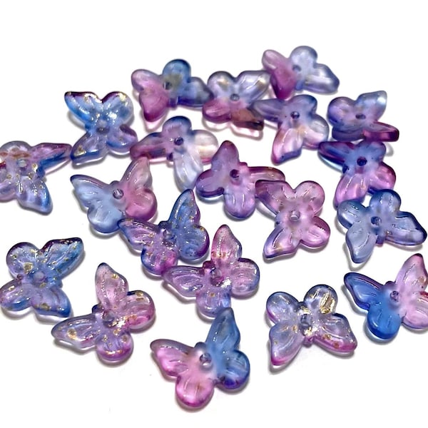Blue Butterfly Beads Etsy
