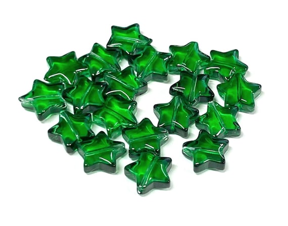 6mm Glass Star Bead Czech Glass Beads Various Colors Available Qty 50 