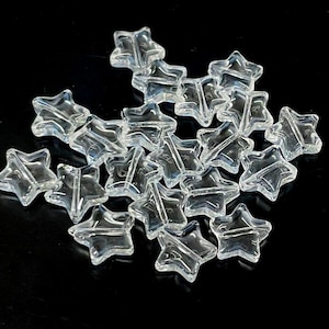 20pcs of Clear Star Beads Glass Beads Transparent Star Beads 10mm(No.1-1056)