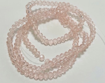 Bestewelry Rondelle - Perline di vetro e cristallo sfaccettate, colore AB, confezione grande per braccialetti fai da te, collane, gioielli, artigianato, 12 fili, 4 x 3 mm