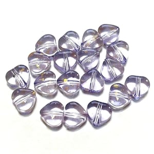 20pcs of Clear Purple Beads with Gold Glitter Powder 6mm (HRT25-1610)