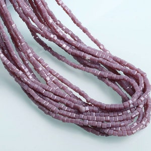 1 Strand (195pcs) of Opaque Purple Cube Glass Beads 2mm  (No.SQ186-1701)