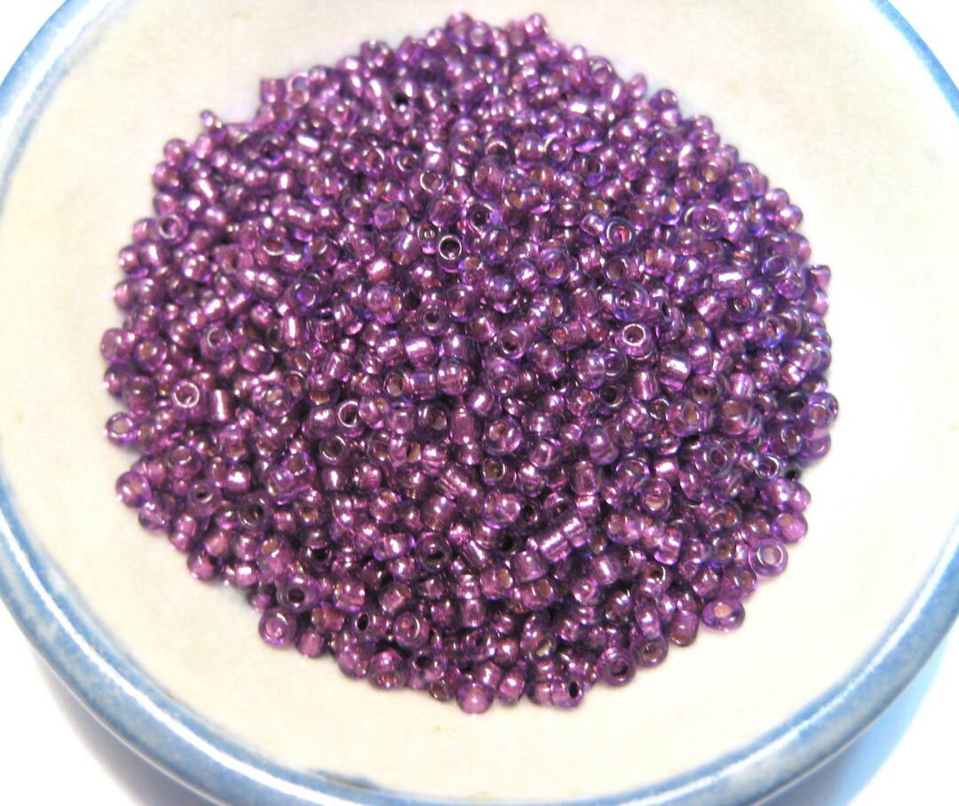 20 Grams Silver Lined Purple Glass Seed Beads 11/0 2mmno.sl13020 Etsy