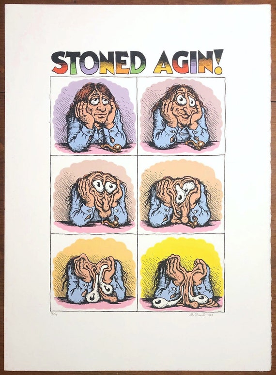 Stoned Again Agin Tシャツ、ロバート・クラム作、アンダー
