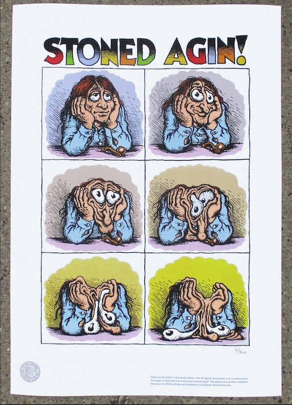 Stoned Again Rcrumb ジクレー版画、stoned again! ロバート