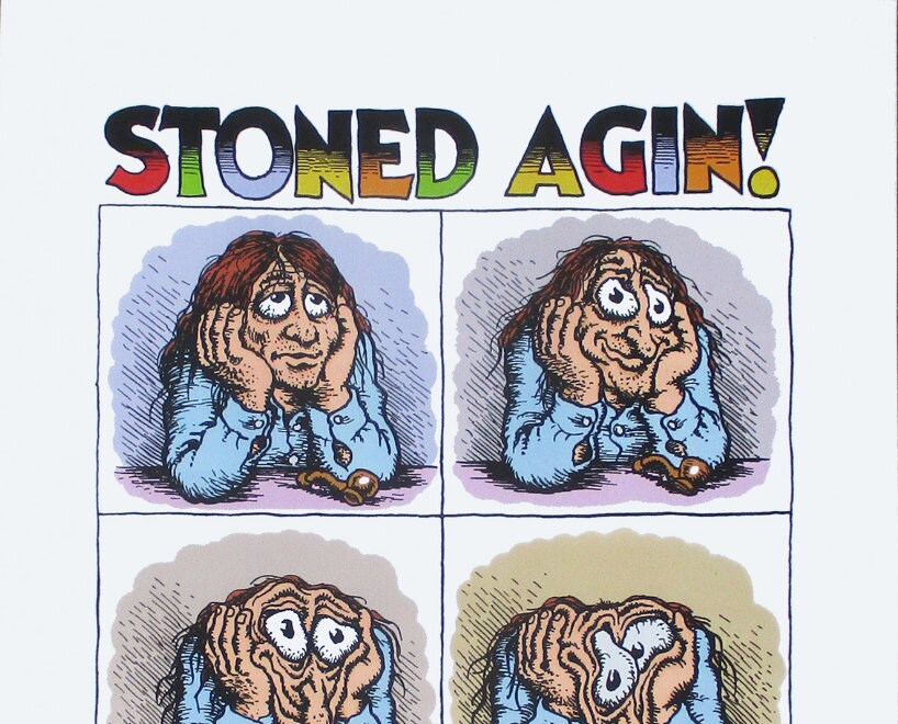 Stoned Again Rcrumb ジクレー版画、stoned again! ロバート