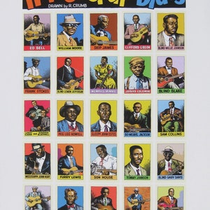 Heroes of the Blues Giclee Print, wall art, jazz prints, music appreciation, robert crumb, r.crumb