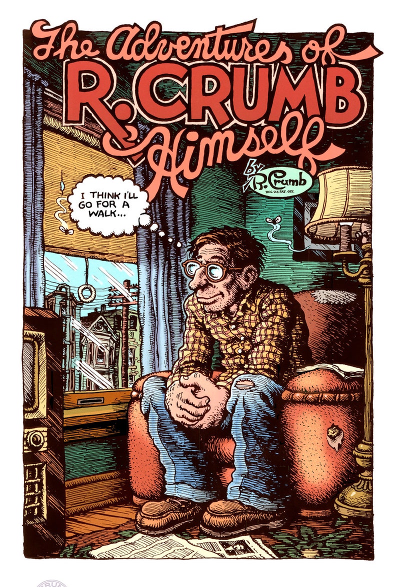 Adventures of Rcrumb giclee print robert crumb r crumb comics wall art image 1