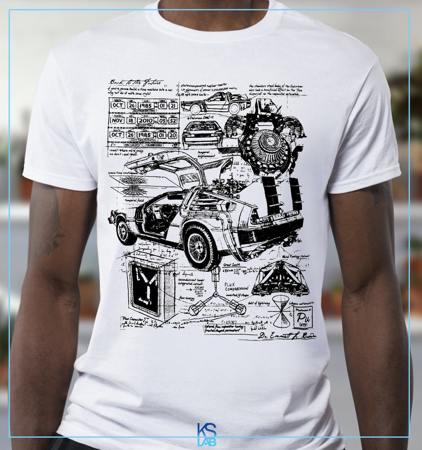 Fluxkompensator Männer T-Shirt, Zurück in die Zukunft Delorean Kult Fun