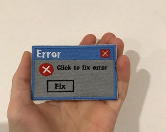 Windows error, hate my PC, windows, laptop, 404, PATCH 6x6cm embroidery