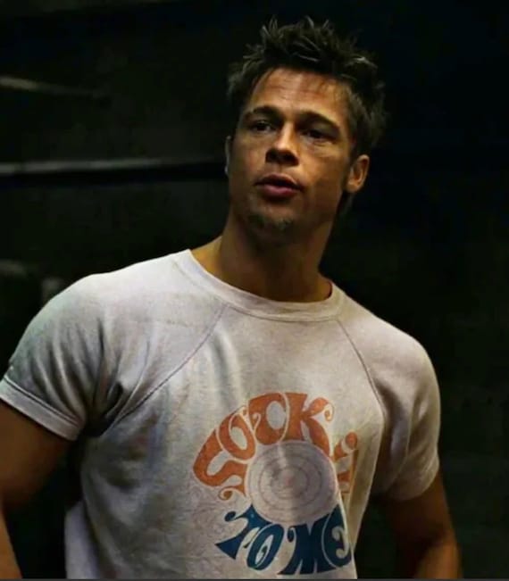 90s Sock it to me Fight Club ムービーTシャツ Fight Club Movie Official Tshirt Man Woman Available Sock It