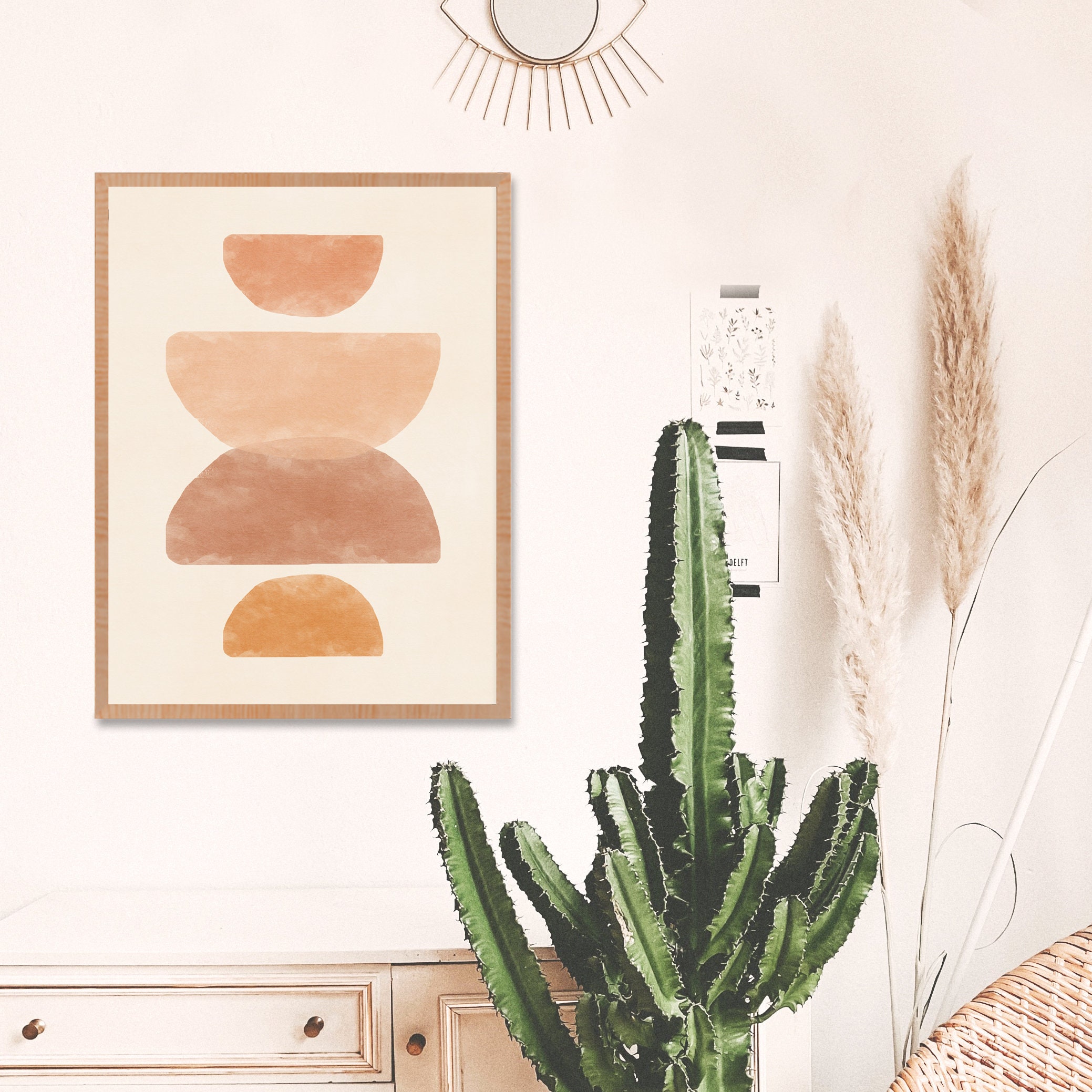 Boho Wall Decor Neutral Prints Minimalist Wall Art Modern Etsy