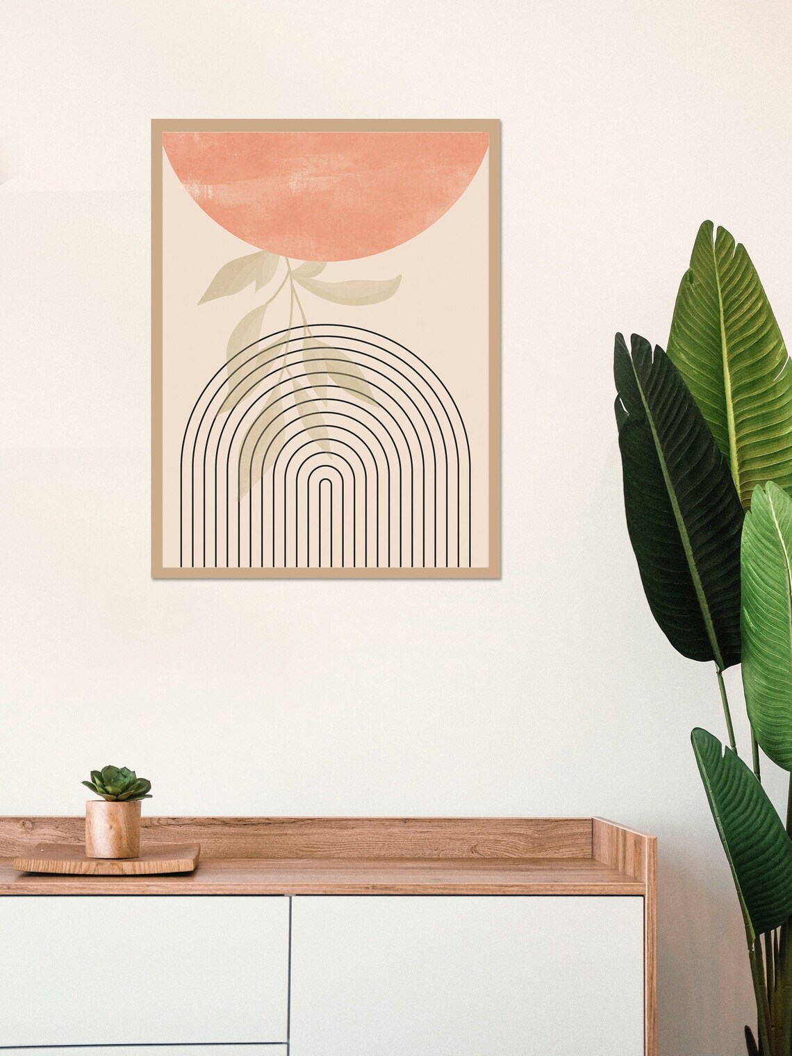 Boho Zen Wall Art Abstract Arch Print Neutral Wall Decor Etsy