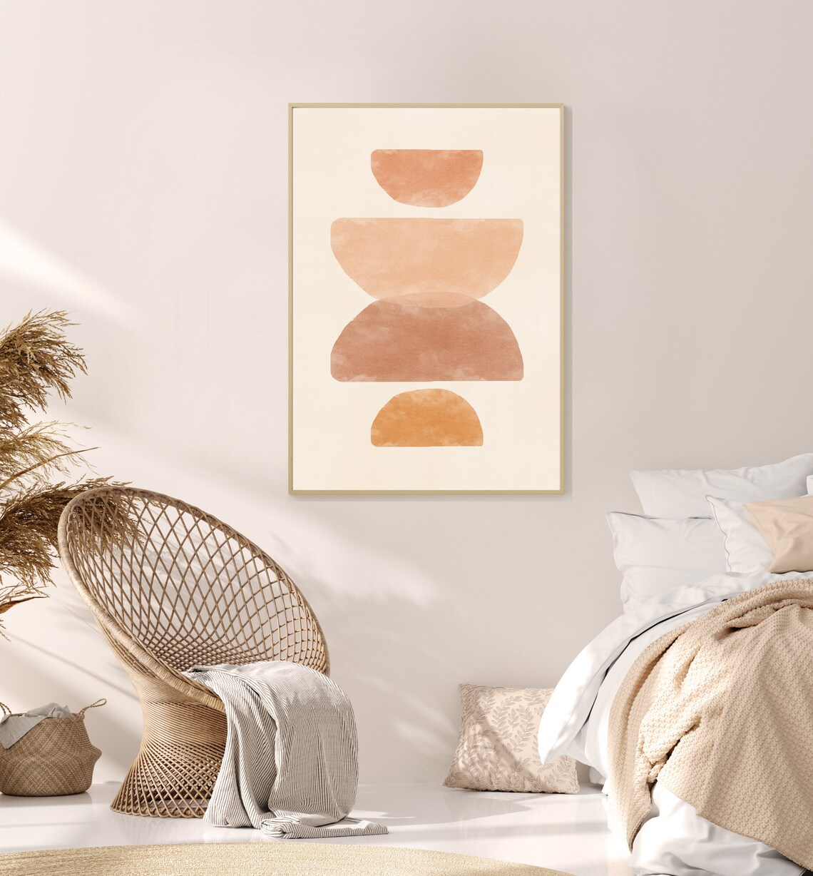 Boho Wall Decor Neutral Prints Minimalist Wall Art Modern Etsy