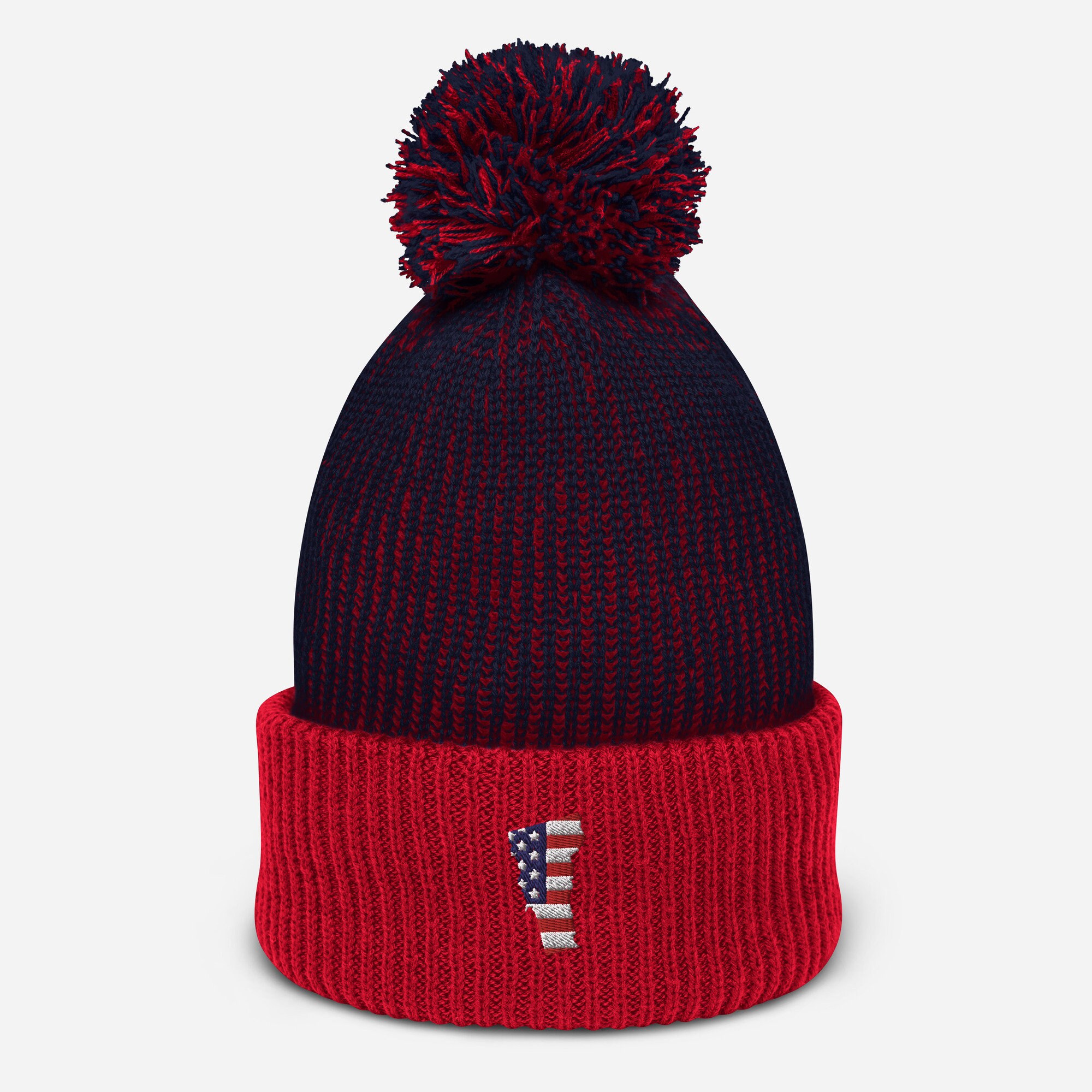 Vermont Pom-pom Beanie Winter Hat With 