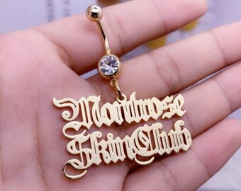 Two Name Belly Ring Custom Belly Ring Gift for Her Personalized