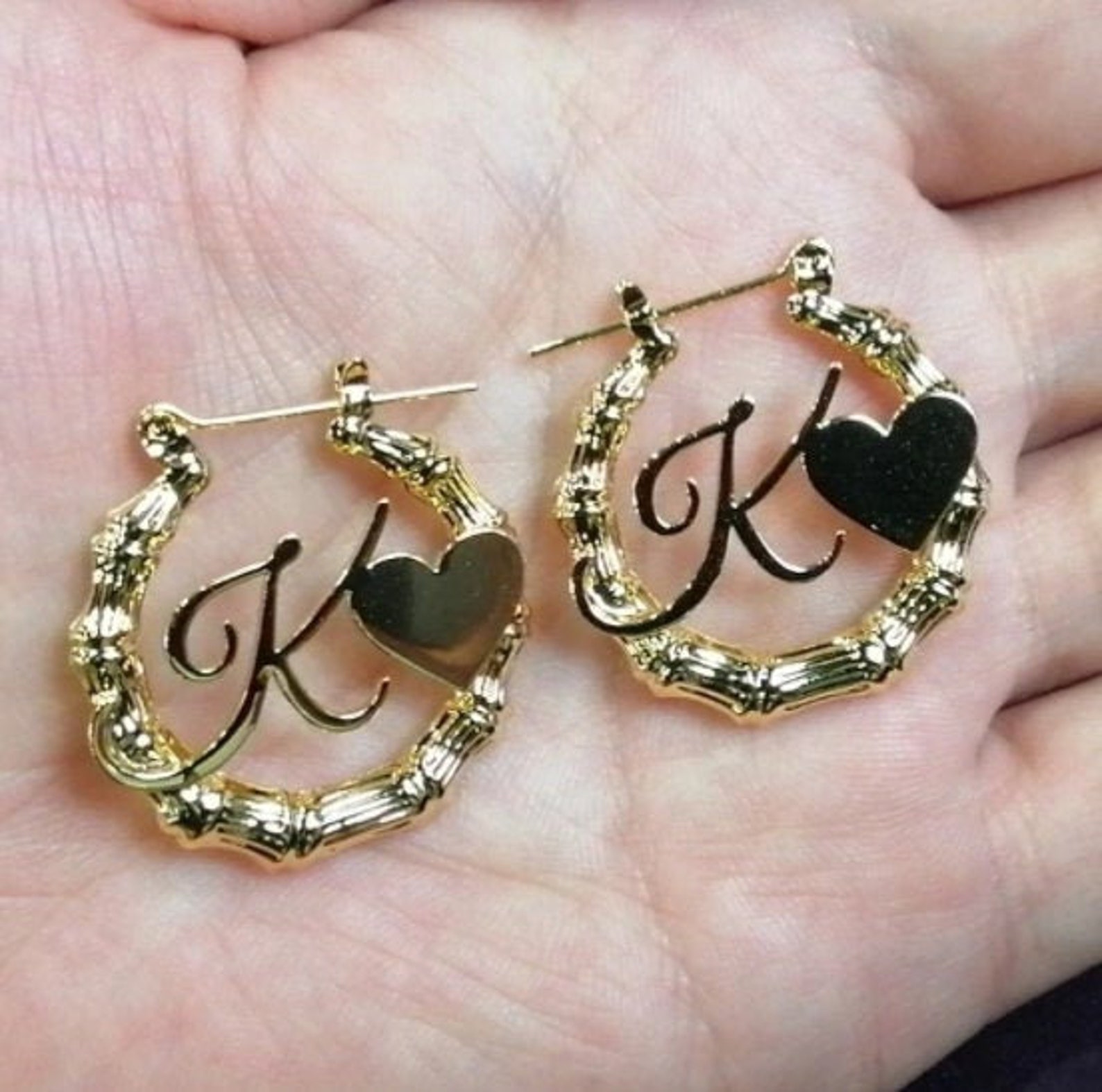Custom Initial Letter Earrings Customized Earrings Wedding Etsy