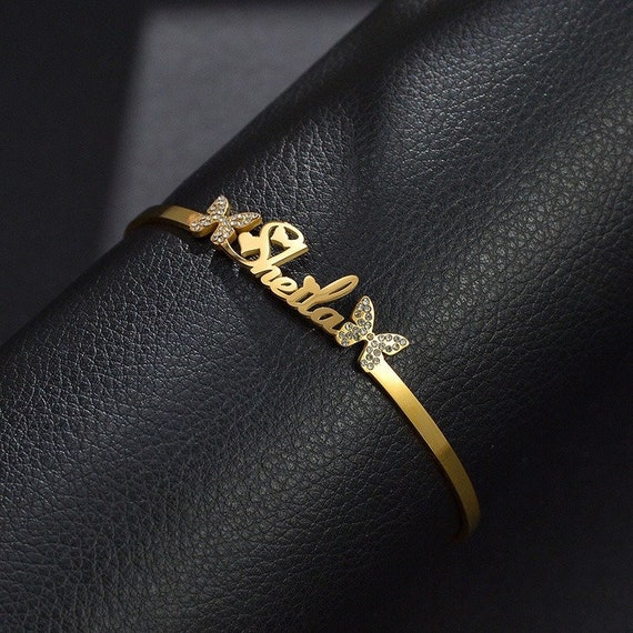 Name bangle bracelet deals