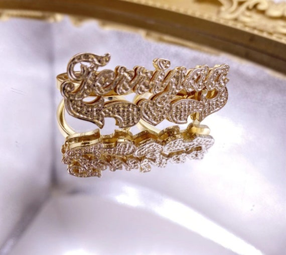 Double cheap nameplate ring