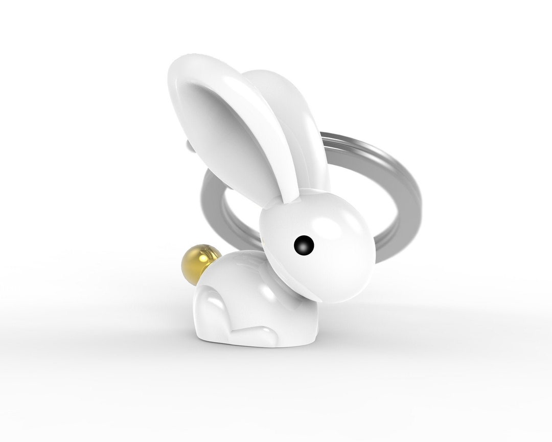 Metalmorphose 3D Rabbit Keychain - Etsy