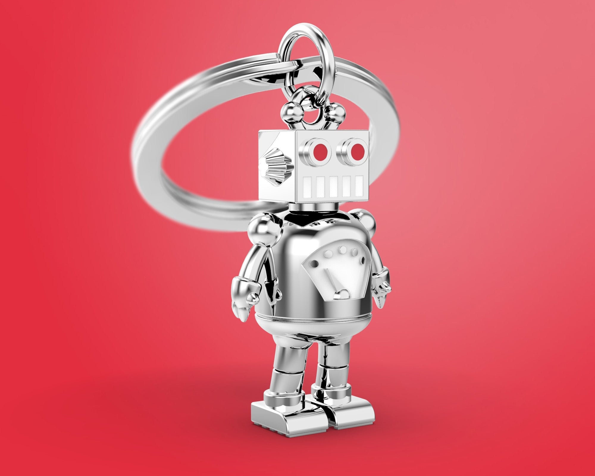 バッグチャーム SOFT ROBOT BAG PENDANT Tiny Cute Robot Necklace for Men, Movable Robot Pendant
