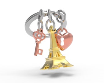 Metalmorphose 3D Eiffel Tower Keychain