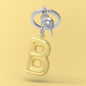 Metalmorphose 3D PARTY ALPHABET &quot;B&quot; KEYCHAIN