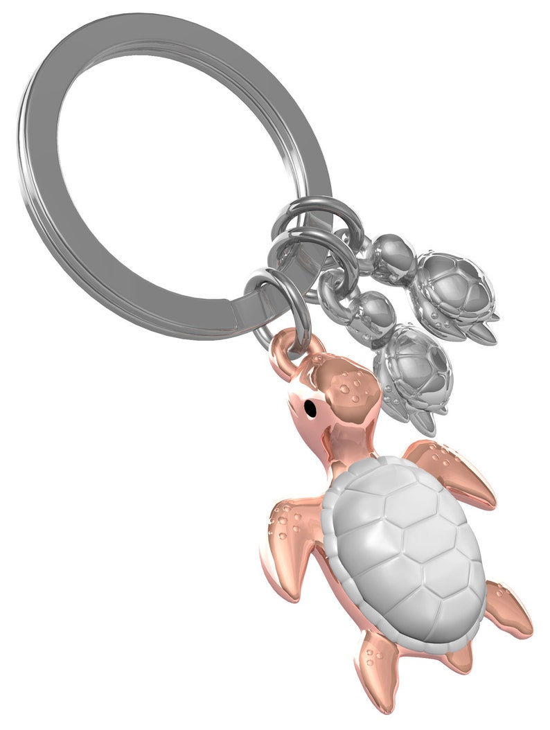 Metalmorphose 3D Sea Turtle Keychain Etsy