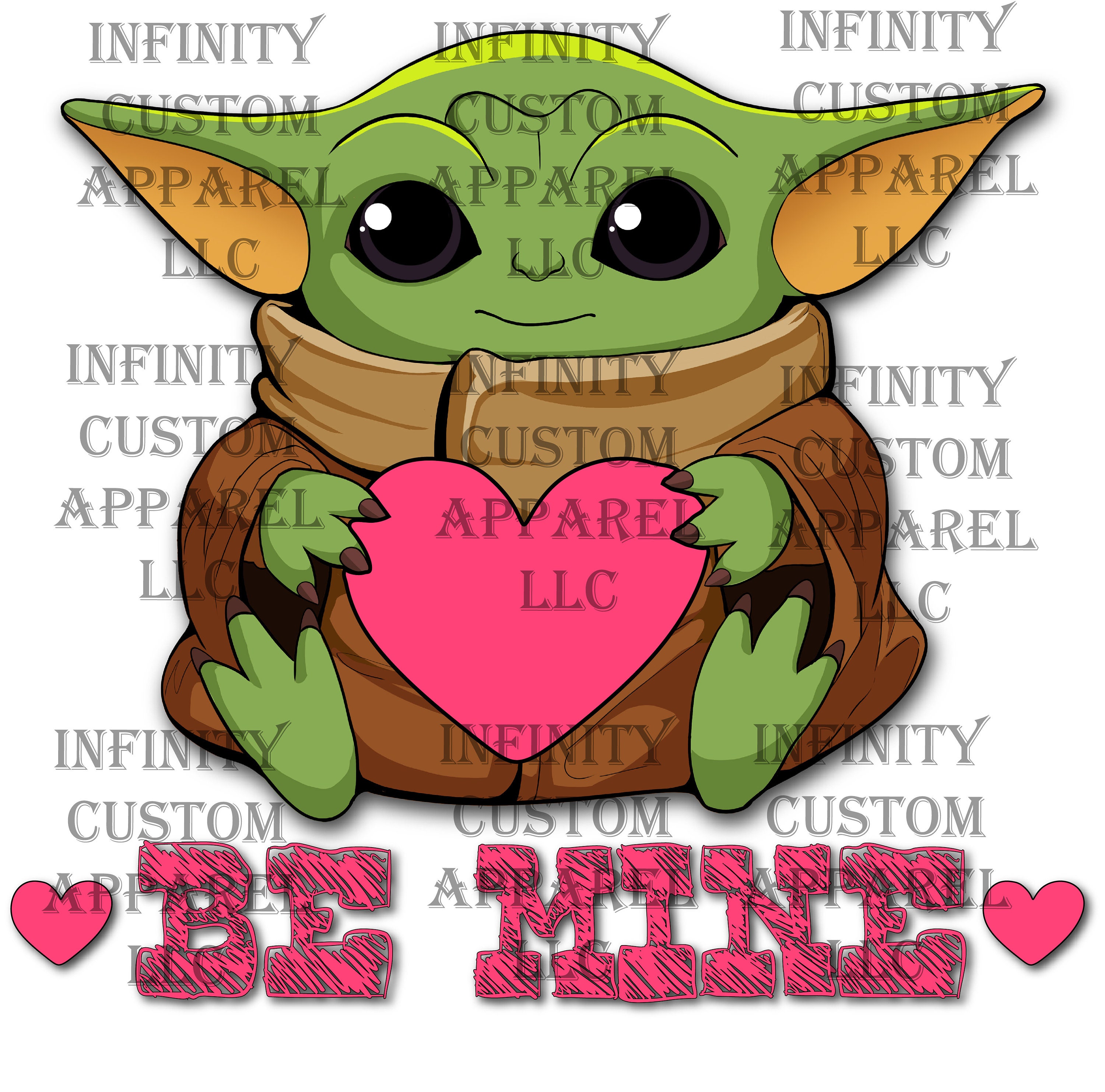 Download Valentine's Day Baby Yoda Be Mine Digital Download .ai .svg .dxf .png .jpg .eps