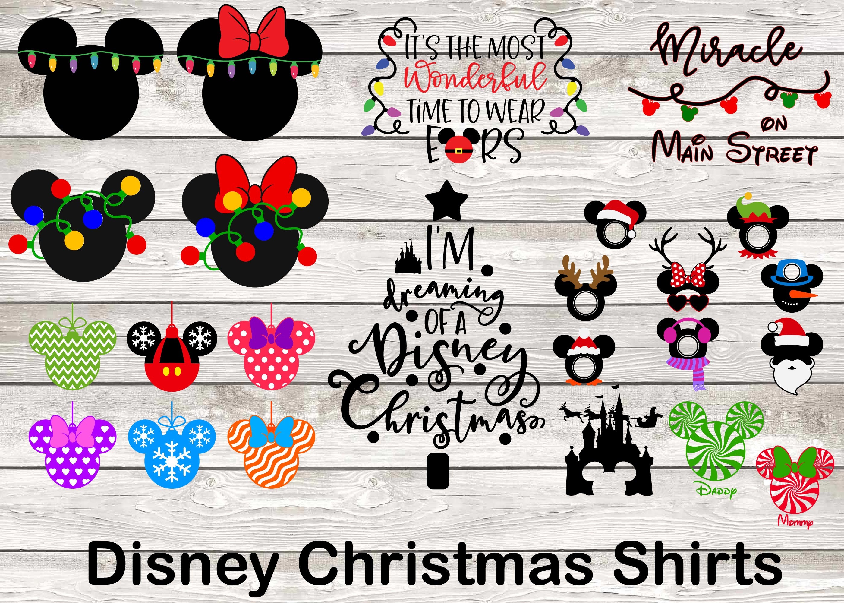 Disney Christmas 100% Polyester Shirts / Sublimation Printout | Etsy