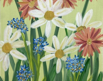 Lienzo de flores de primavera