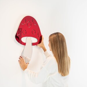 Magical Mushroom Wall Mirror Decor, Acrylic Mushroom Wall Art, 3D Toadstool Wall Hanging, Mushroom Wall Home Decor, Mushroomcore for Dorm