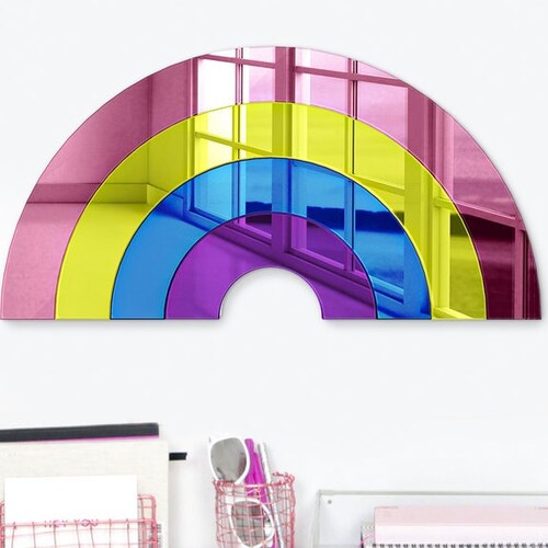 Flower Bundle Wall Art Mirror Baby Girl Nursery Room Decor Etsy