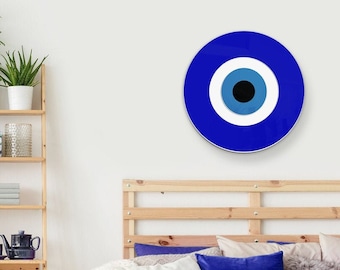 Minimalist Evil Eye Wall Art, Evil Eye Home Decor, Evil Eye Accent Piece, Acrylic Wall Art, Evil Eye Wall Hanging, Evil Eye Protection