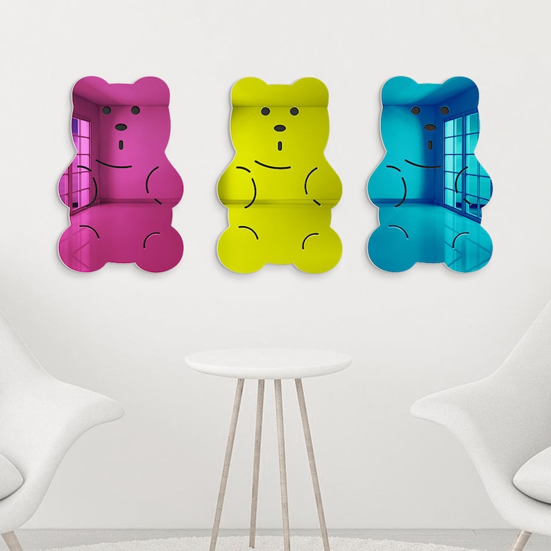 Light Blue Bear Mirror (20x32)