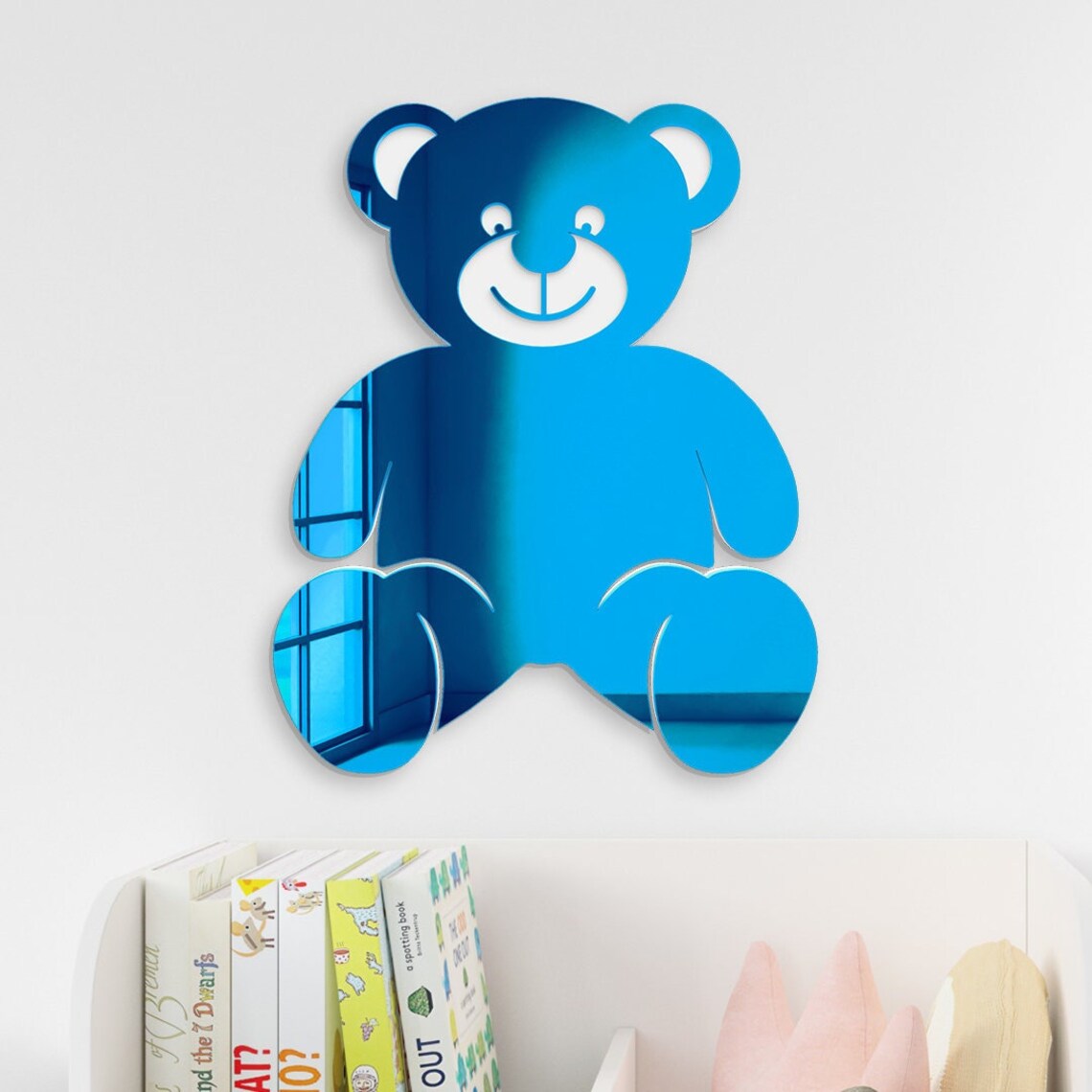 Acrylic Teddy Bear Wall Art Mirror Baby Bear Theme Room Etsy