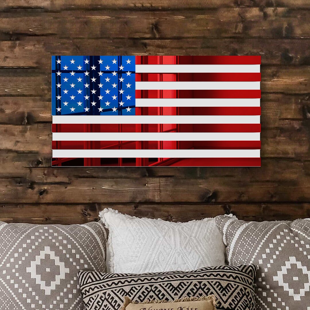 Acrylic American Flag Wall Mirror Decor USA Flag Wall Decor Etsy