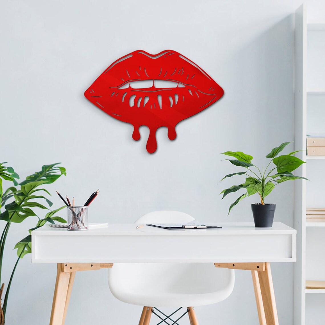 Mirrored Melting Lips Wall Art Acrylic Lips Mirror Lips Etsy