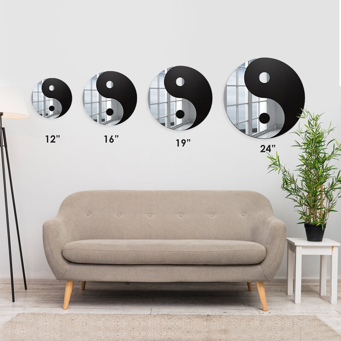 Yin Yang Wall Art Decor Mystic Wall Art Zen Yoga Room Wall | Etsy