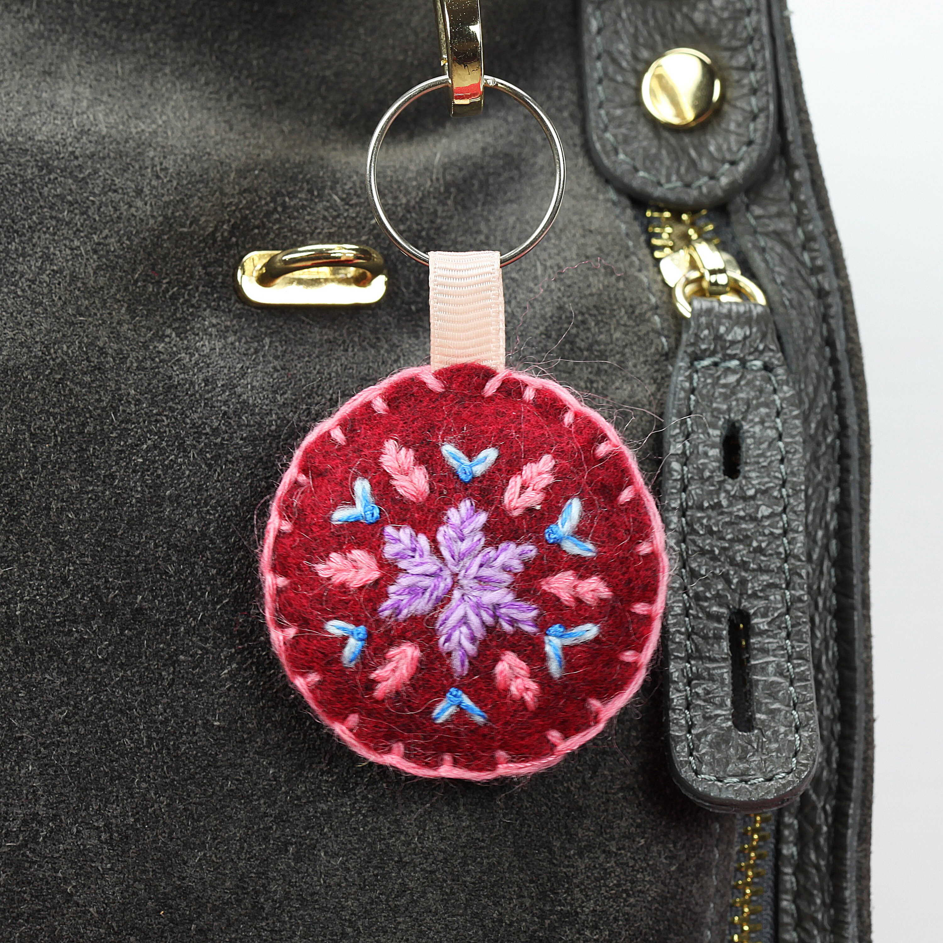 Embroidery keychain / Handmade keyring / Unique handmade Etsy Polska