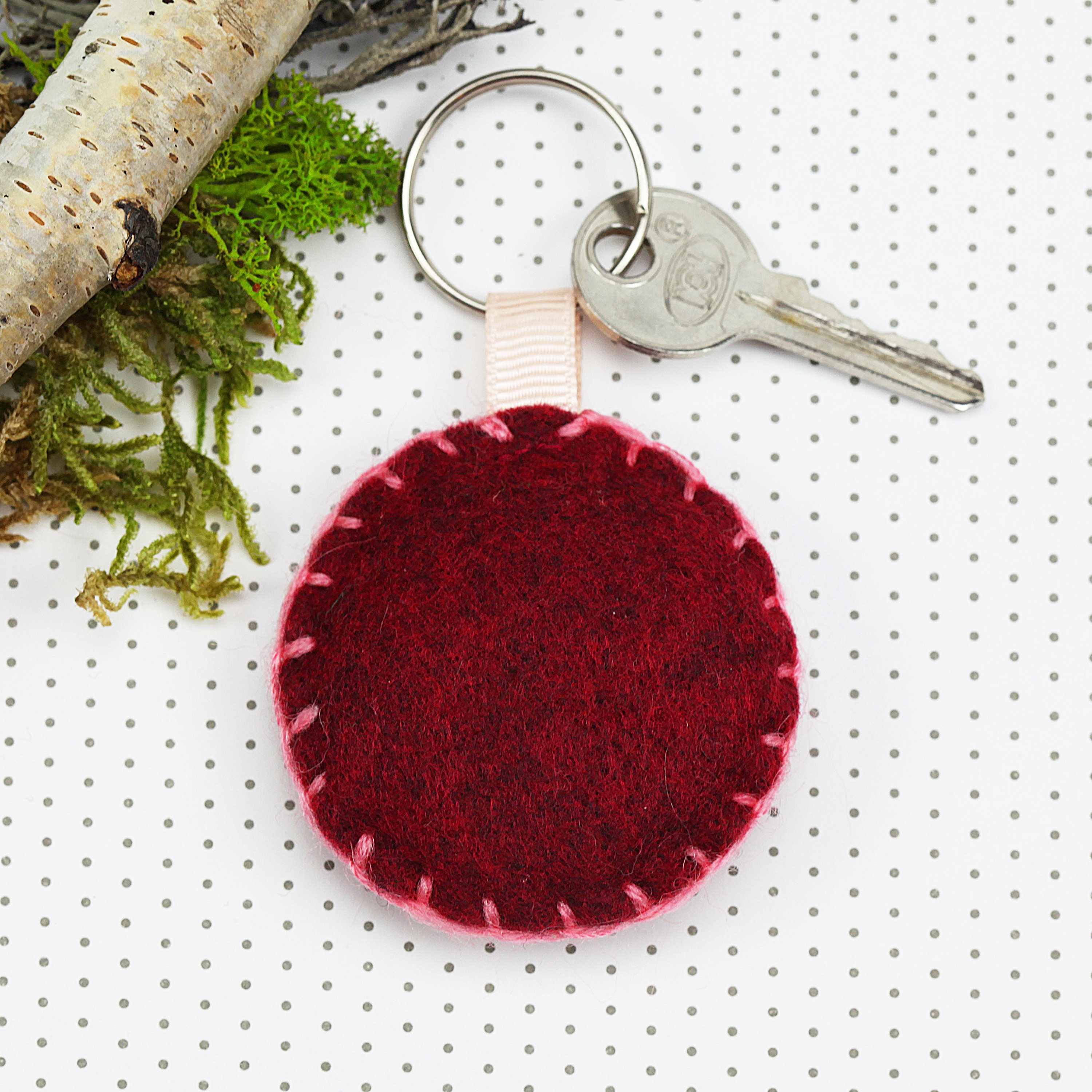 Embroidery keychain / Embroidery keyring / Handmade keychain / Etsy