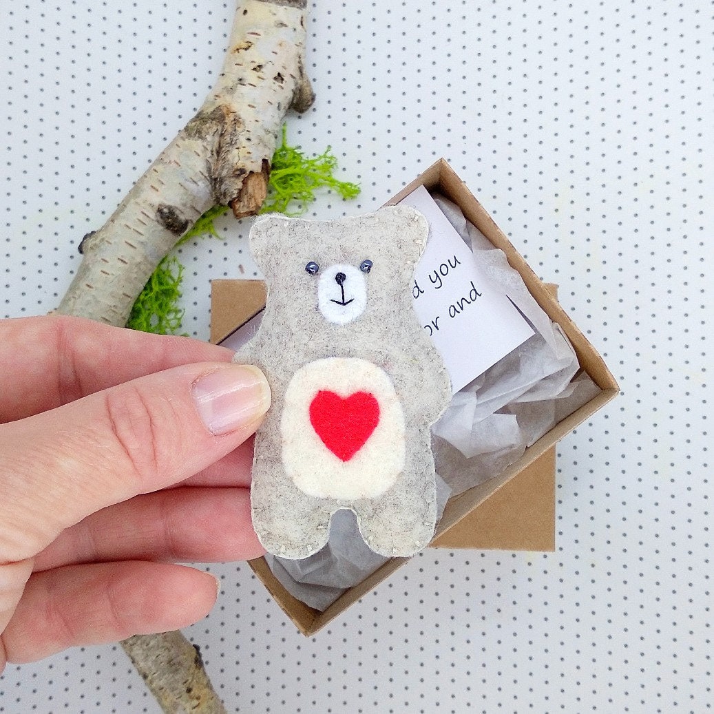 Personalized gift, Hug in a box, Pocket bear hug, Little pocket hug