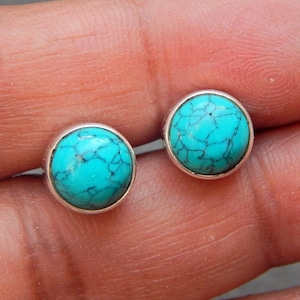 Turquoise Stud Earrings, Turquoise Earrings, Tiny Stud Earrings, Minimalist earrings, Small Studs, Turquoise Jewelry, Turquoise Studs, Gift