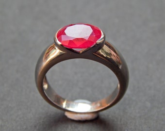 Rubin Ring-925 Sterling Silber-Schmuck Ring-Edelstein Ring-Rubin Schmuck-Handmade Ring Frauen Ring