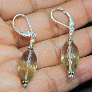 Natural Smoky quartz Earring In 925 Sterling Silver jewelry Girls And Women, Wedding Earring, Smoky Jewelry
