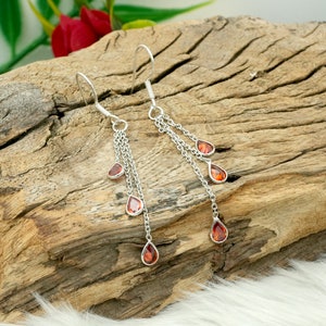 Zircon Bezel Earring ,925 Sterling Silver Earring Gift, Handmade Earring, Gemstone Brown Zircon faceted Earring Bezel gemstone jewelry