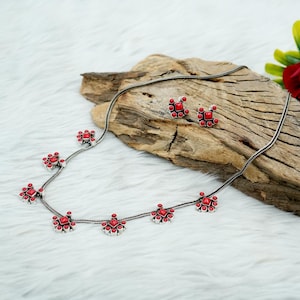 Coral Earring Coral Pendant Sterling 925 Silver Jewellery Wedding Jewelry Set Gift For Her Gemstone Jewellery Set Red Pendant Red Earring